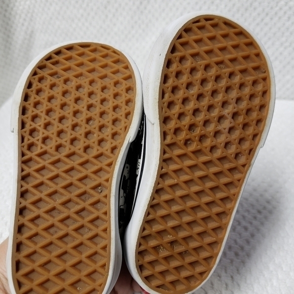 Vans Snoopy Peanuts Infants Size 5 Hook and Loop Closure Black White Check - Picture 9 of 11